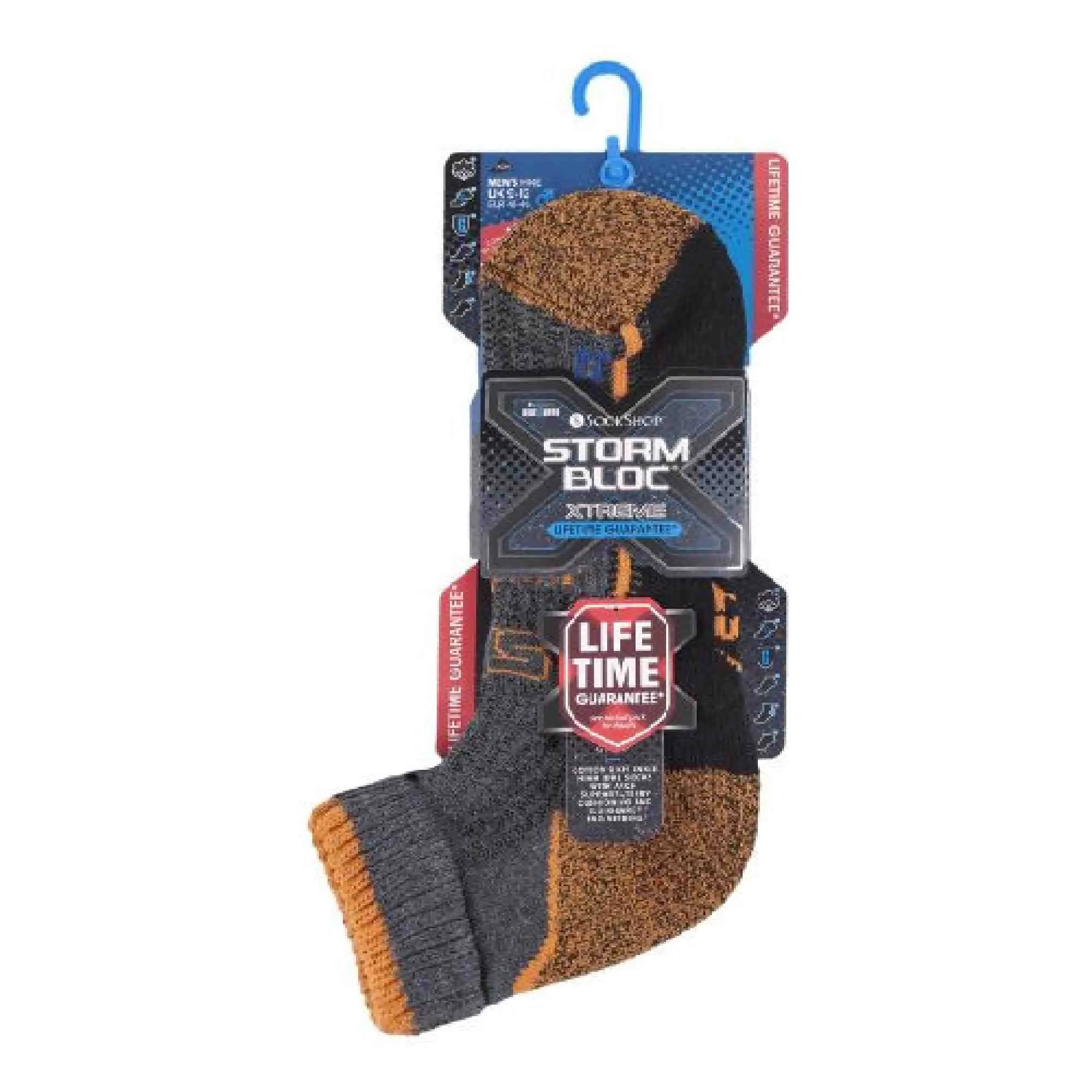 1 Pack Mens Cotton Reinforced Ankle Hiking Walking Trekking Socks