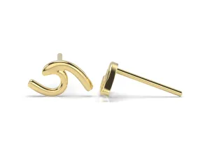 14K Single Wave Earring