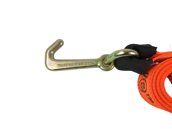 2" x 10' Diamond Weave Strap with Mini J Hooks and Finger Hook Ratchet (2 Pack)