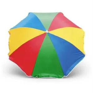 Adjustable Beach Multi coloured Parasol - Style May Vary