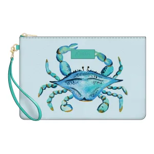 Adorable Blue Crab Zip Pouch Wristlet Fun, Functional, and Perfect for On-the-Go