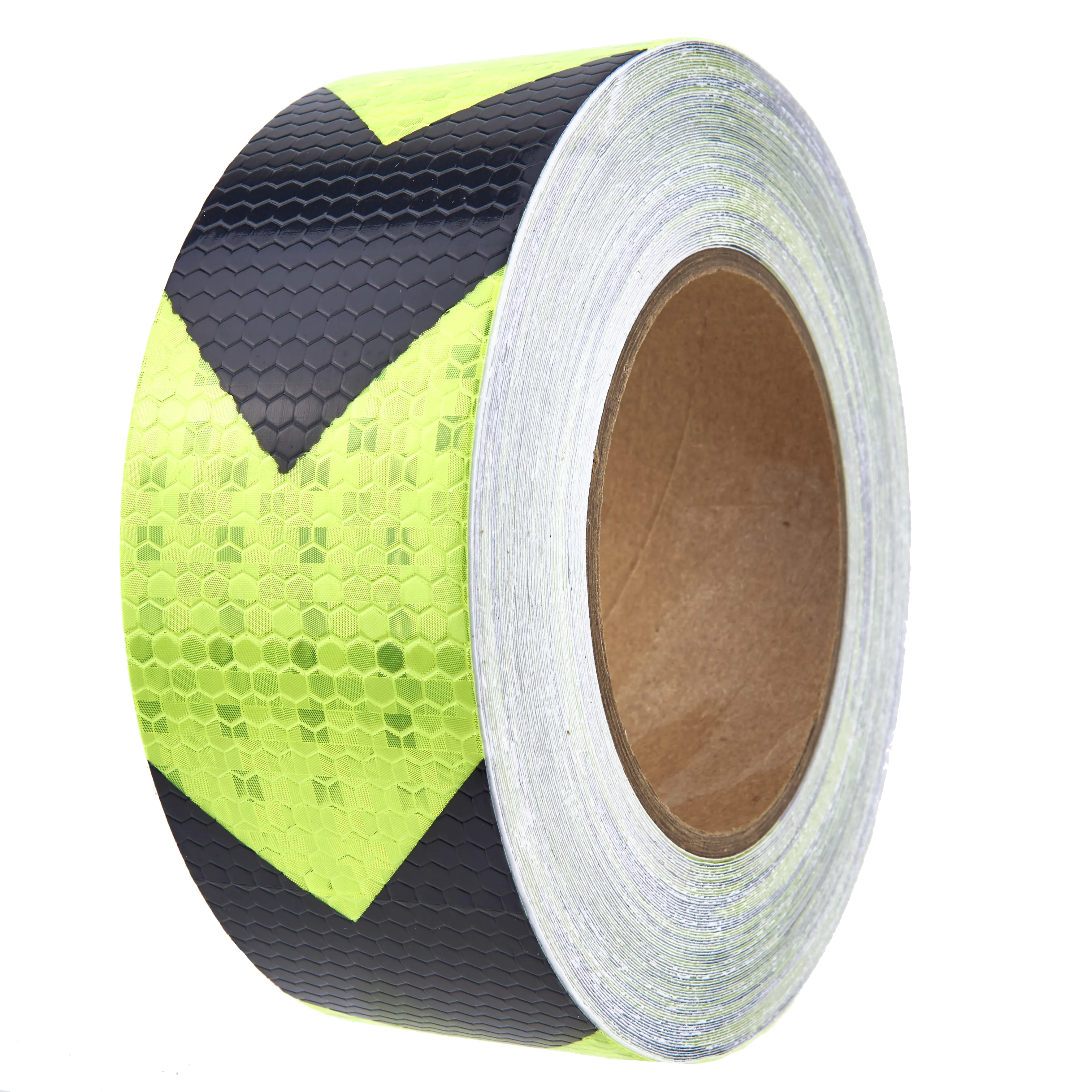 AL-Gard HRT-ABG Honeycomb Reflective Adhesive Tape, 2" x 25m (Green / Black Arrows)