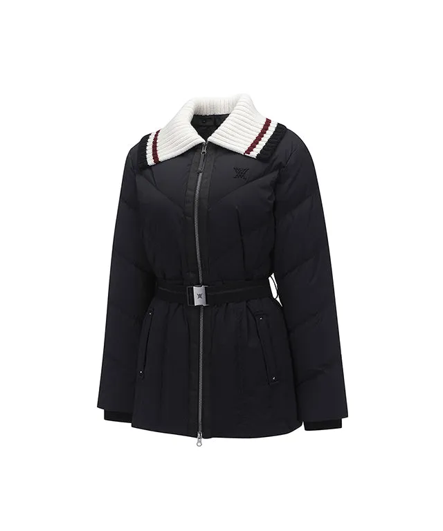 ANEW Golf: Women Knit Detachable Medium Length Down JK - Black