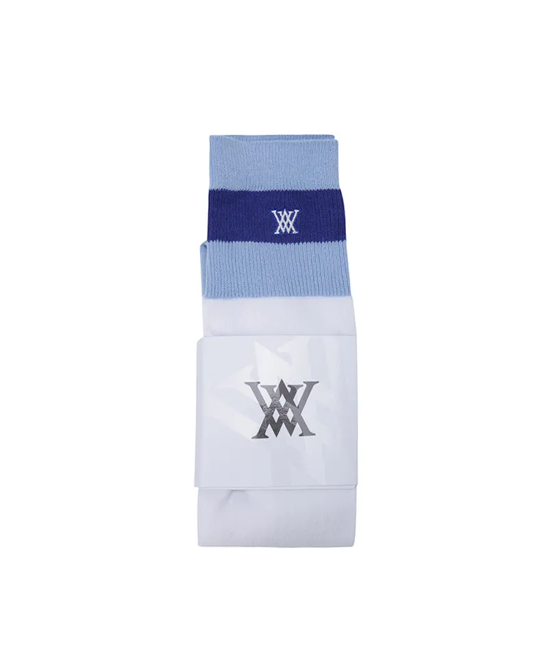 ANEW Golf Women's Three-Tone Knee Socks - Sky Blue
