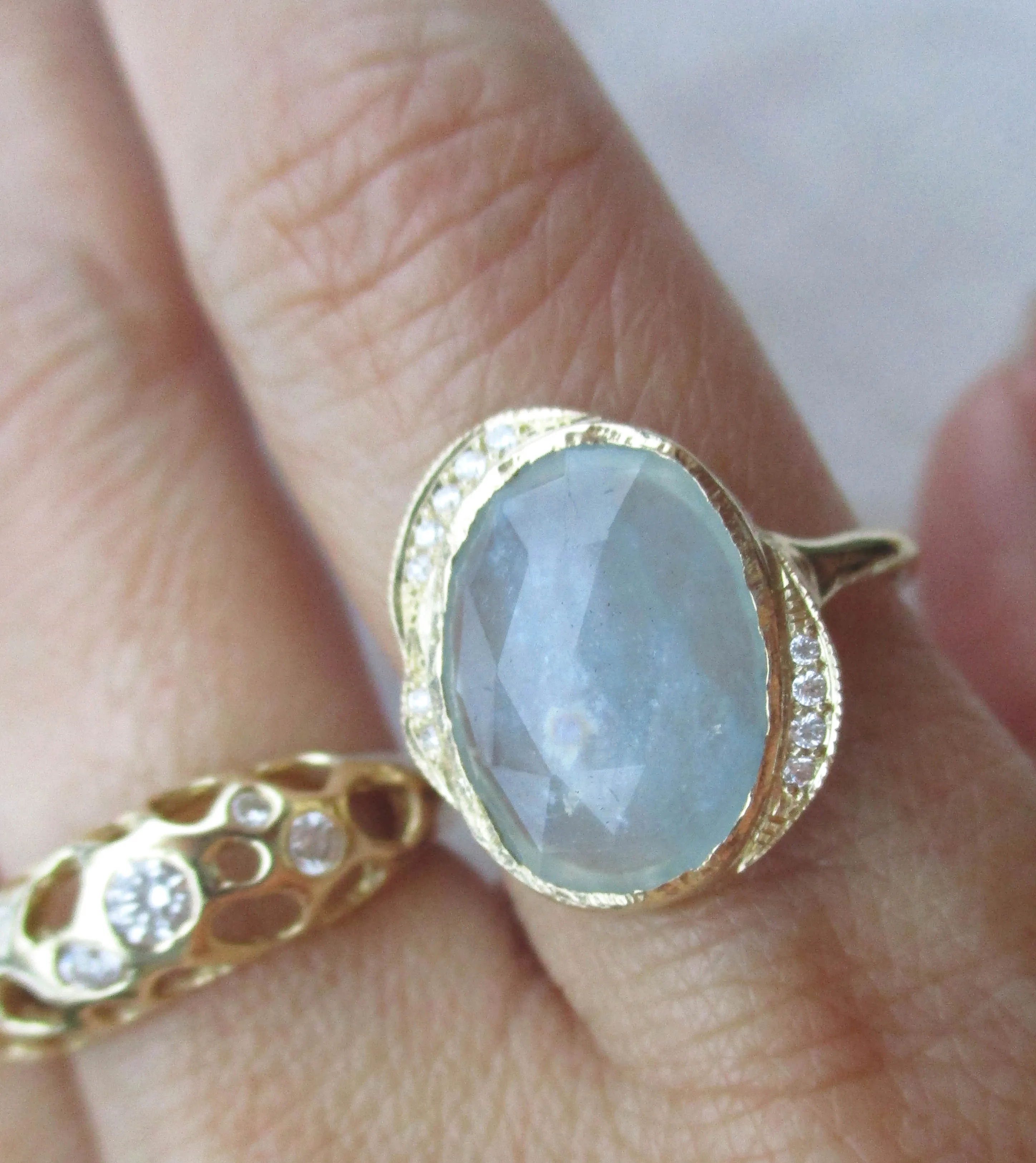 Aquamarine Hidden Cove Ring