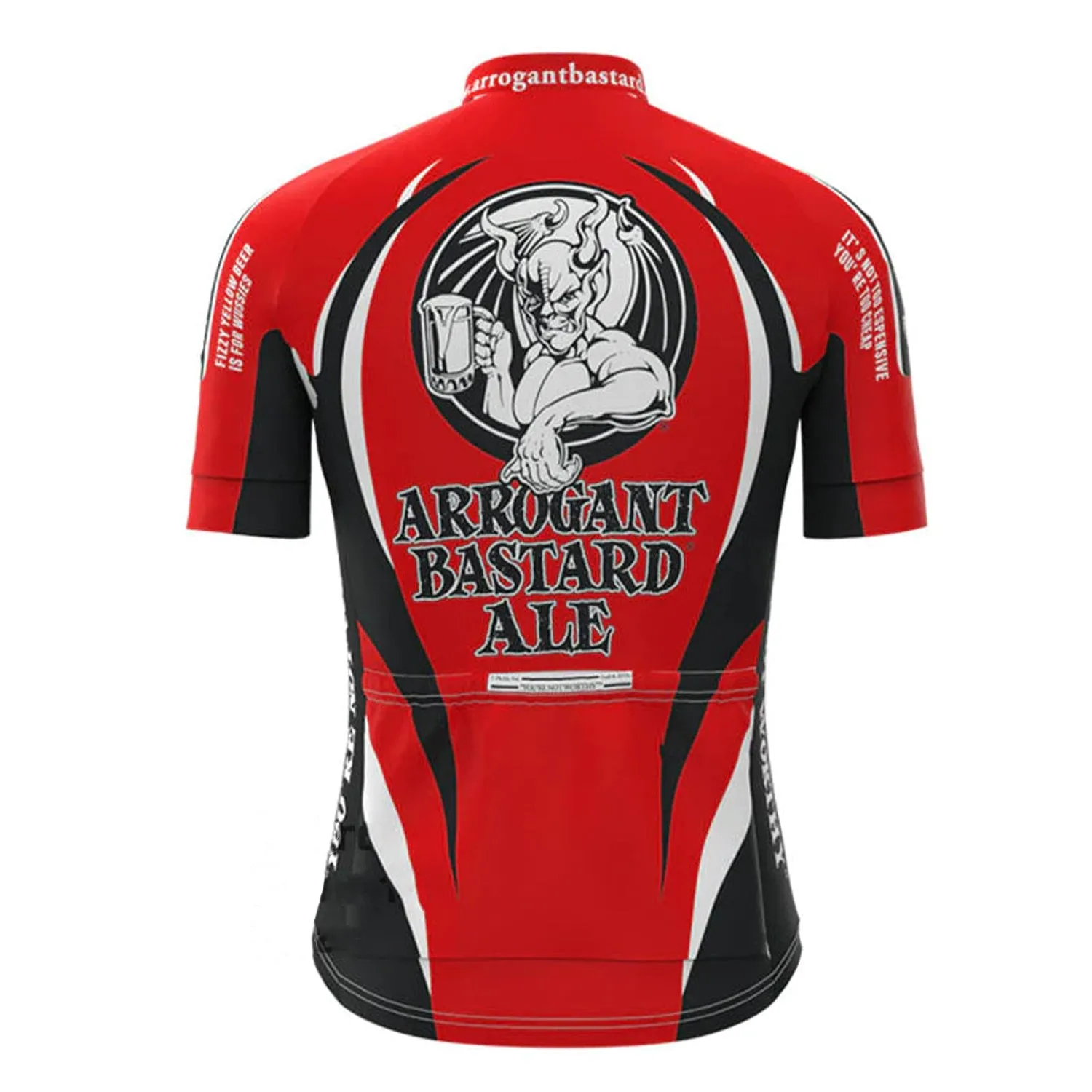 ARROGANT BASTARD ALE Red Vintage Short Sleeve Cycling Jersey Top