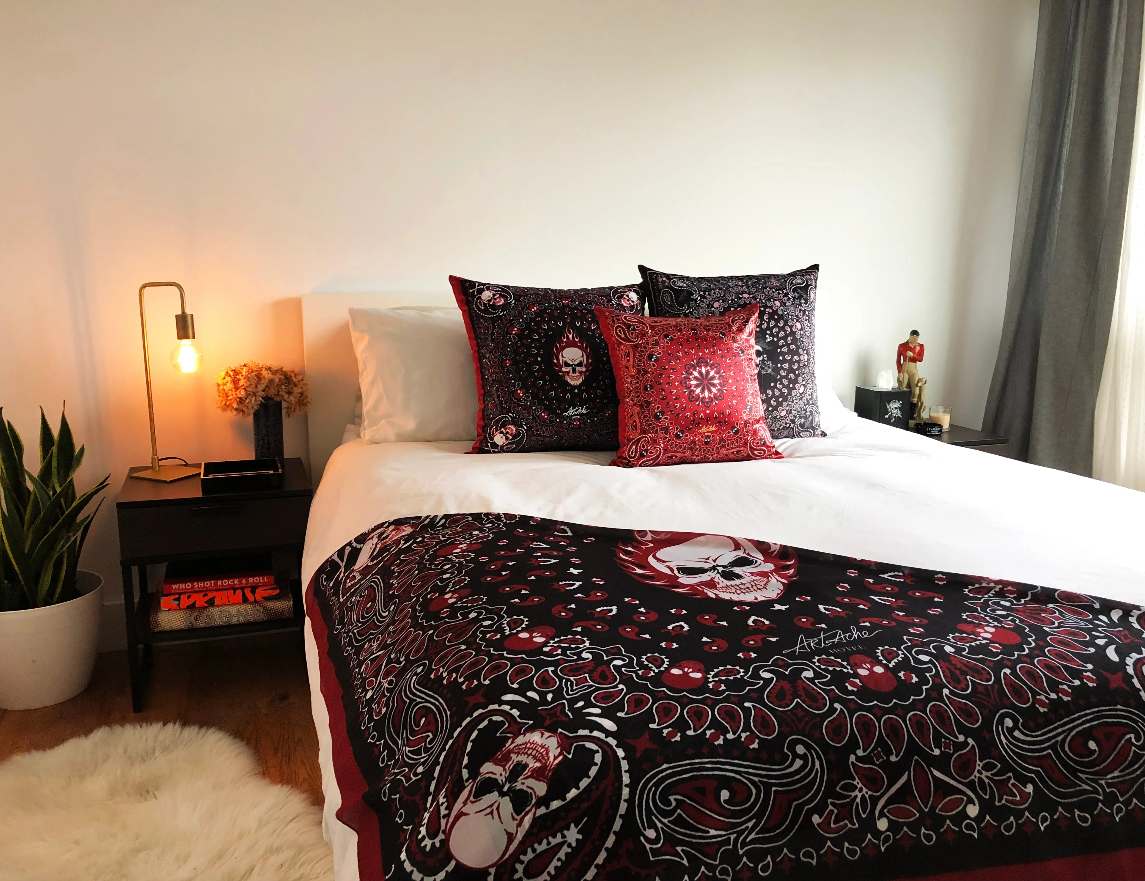 ArtAche Hotel Flaming Skull Serape