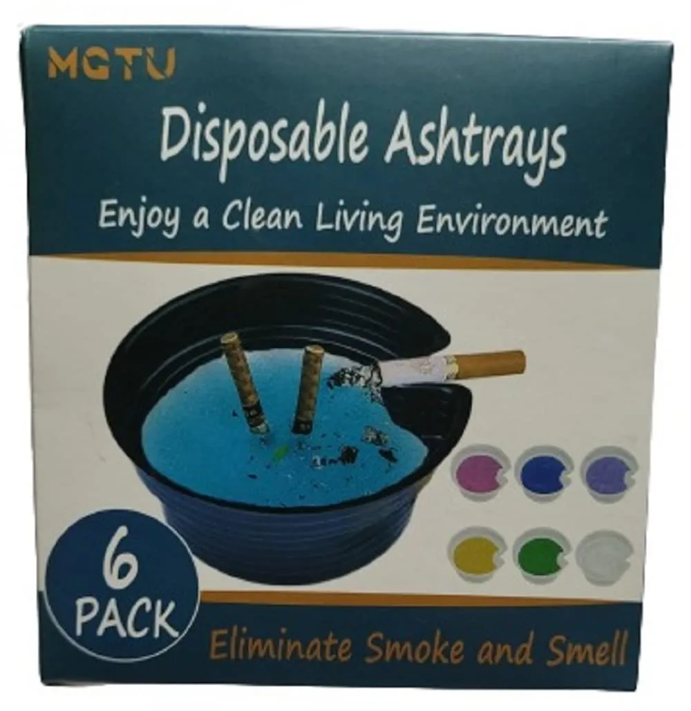 Ashtrays with Ash Absorbing Balm, Disposable Ashtray with Sand, Small Portative Ash holder for Quickly Extinguish Cigarette, Reduce Ash Raising, Ashtray Outdoor