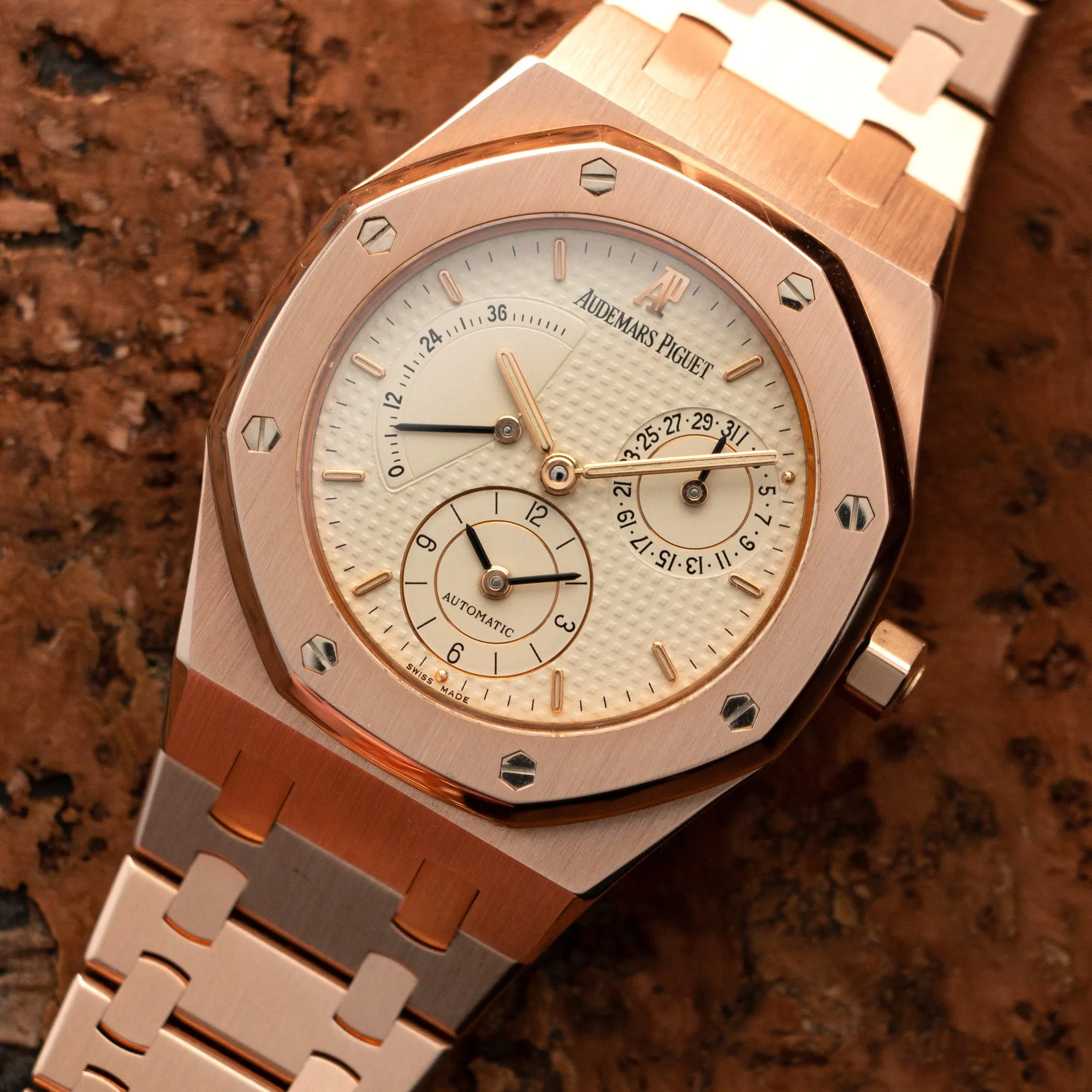 Audemars Piguet Rose Gold Royal Oak Dual Time Ref. 25730