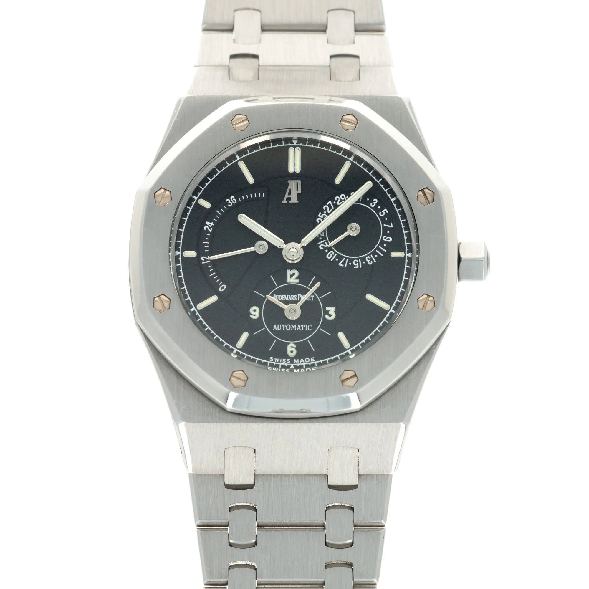Audemars Piguet Steel Dual Time Royal Oak Watch Ref 25730