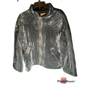 Avec Les Fils Box Quilt Charcoal Navy Oversize Jacket