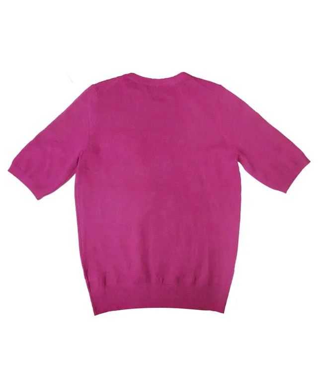 BENECIA 12 Soft Part5 Knit Top - Magenta