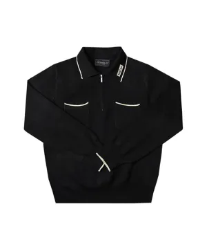 BENECIA 12 Two-Pocket Knit Anorak - Black