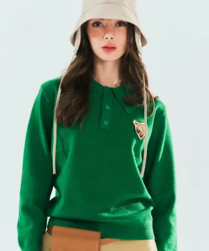 BENECIA 12 Waffle Long Sleeve - Green