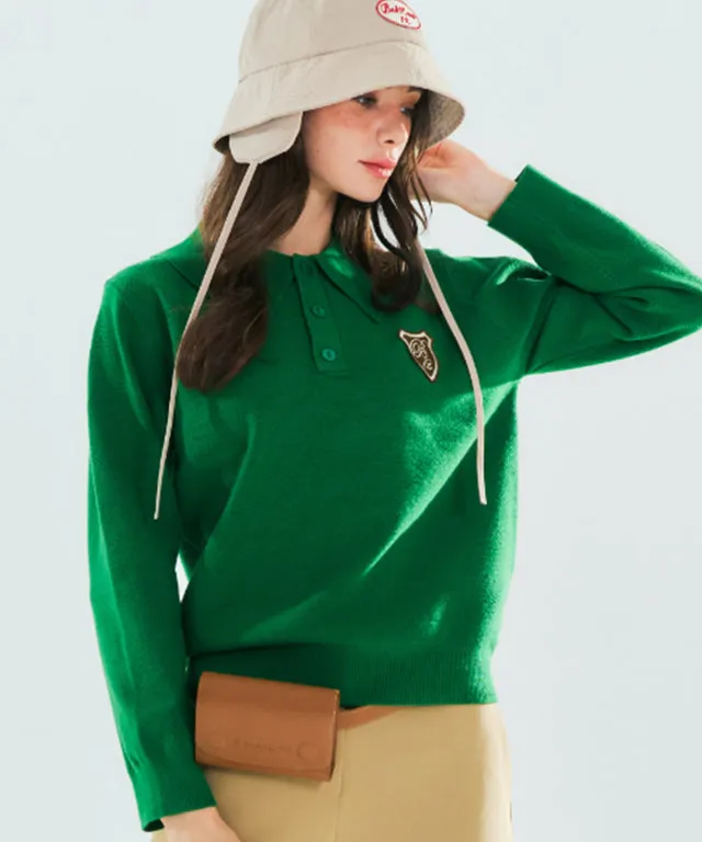 BENECIA 12 Waffle Long Sleeve - Green