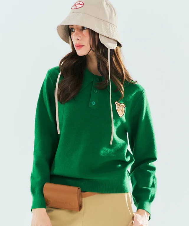 BENECIA 12 Waffle Long Sleeve - Green