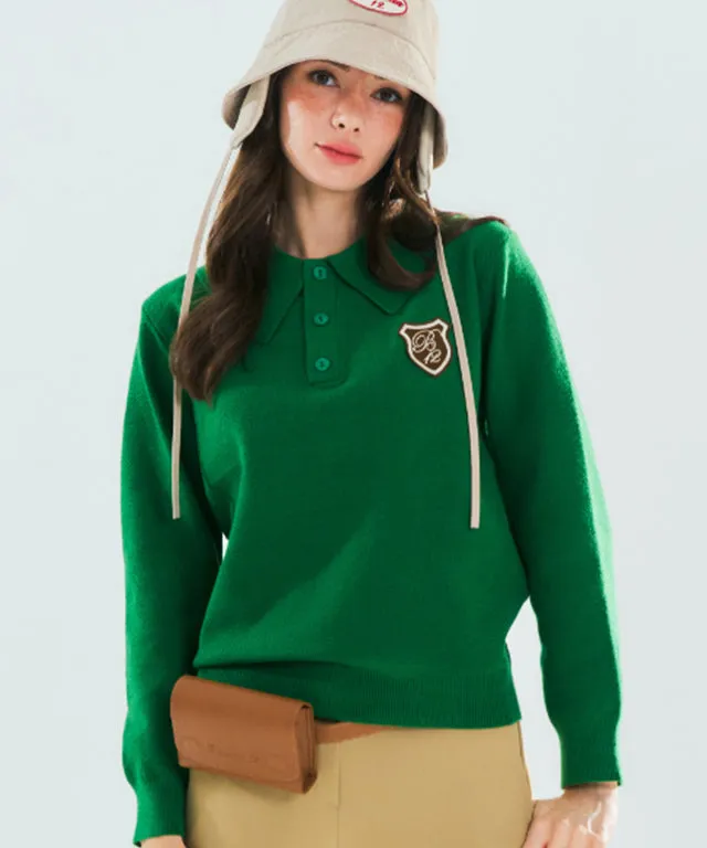 BENECIA 12 Waffle Long Sleeve - Green