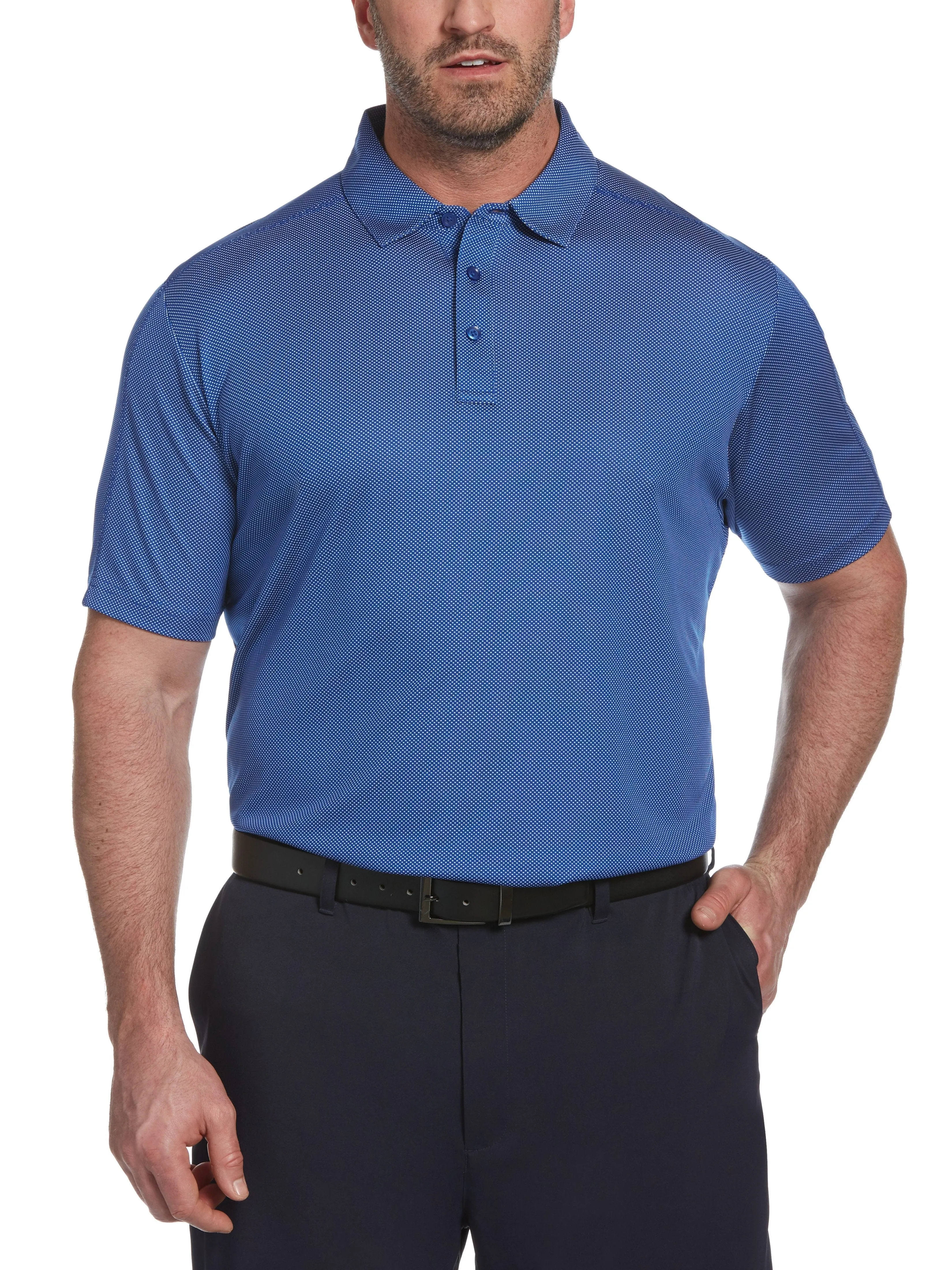 Big & Tall Jacquard Swing Tech™ Polo