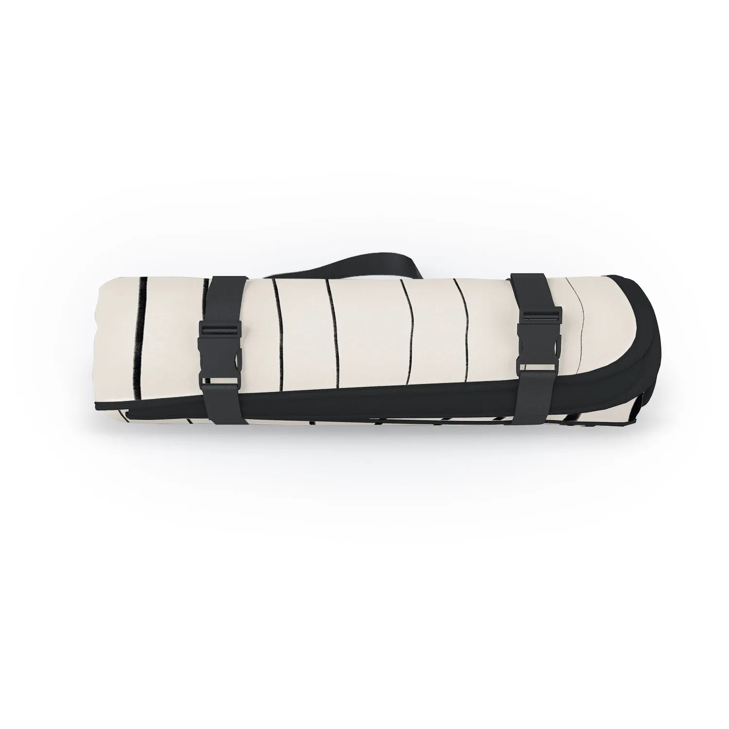 Black Vertical Lines Picnic Blanket