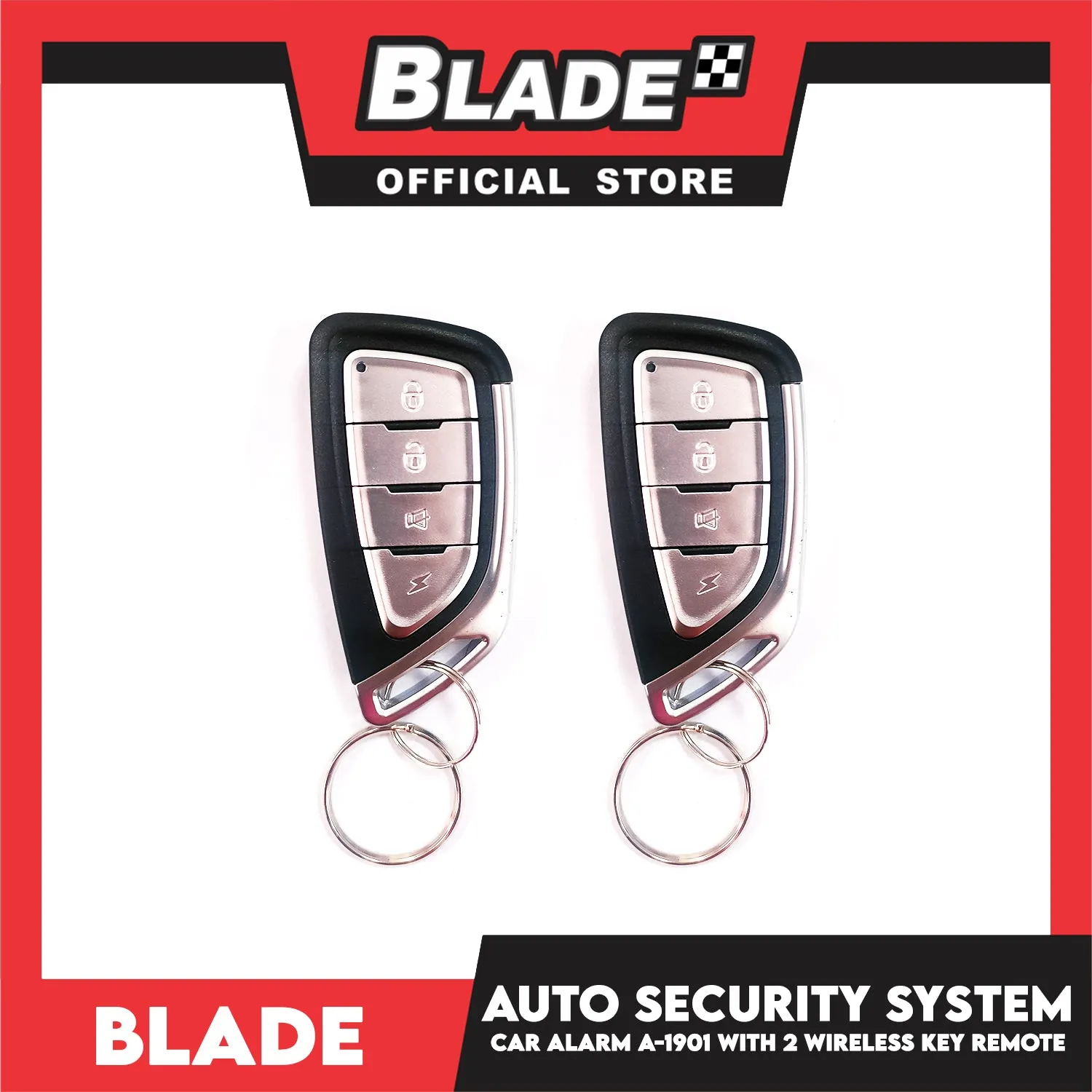Blade Car Alarm A-1901 Auto Security Keyless Entry System With Anti Theft Protection