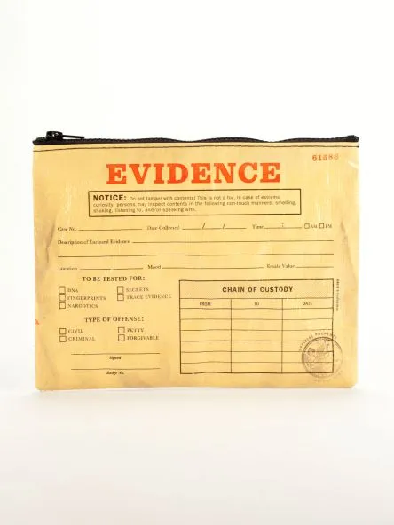 BlueQ "Evidence" Zipper Pouch