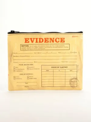 BlueQ "Evidence" Zipper Pouch