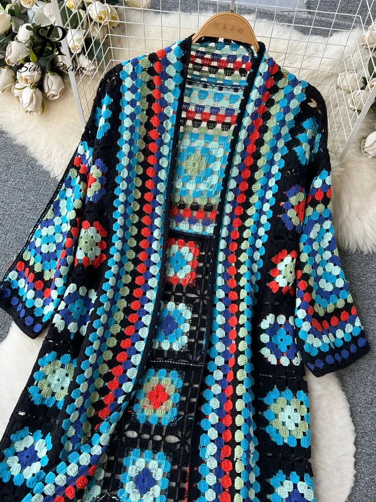 Boho , Bohemian , Vintage  Long Cardigan