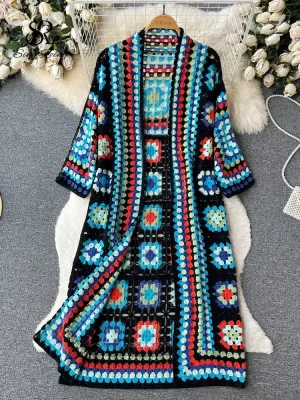 Boho , Bohemian , Vintage  Long Cardigan