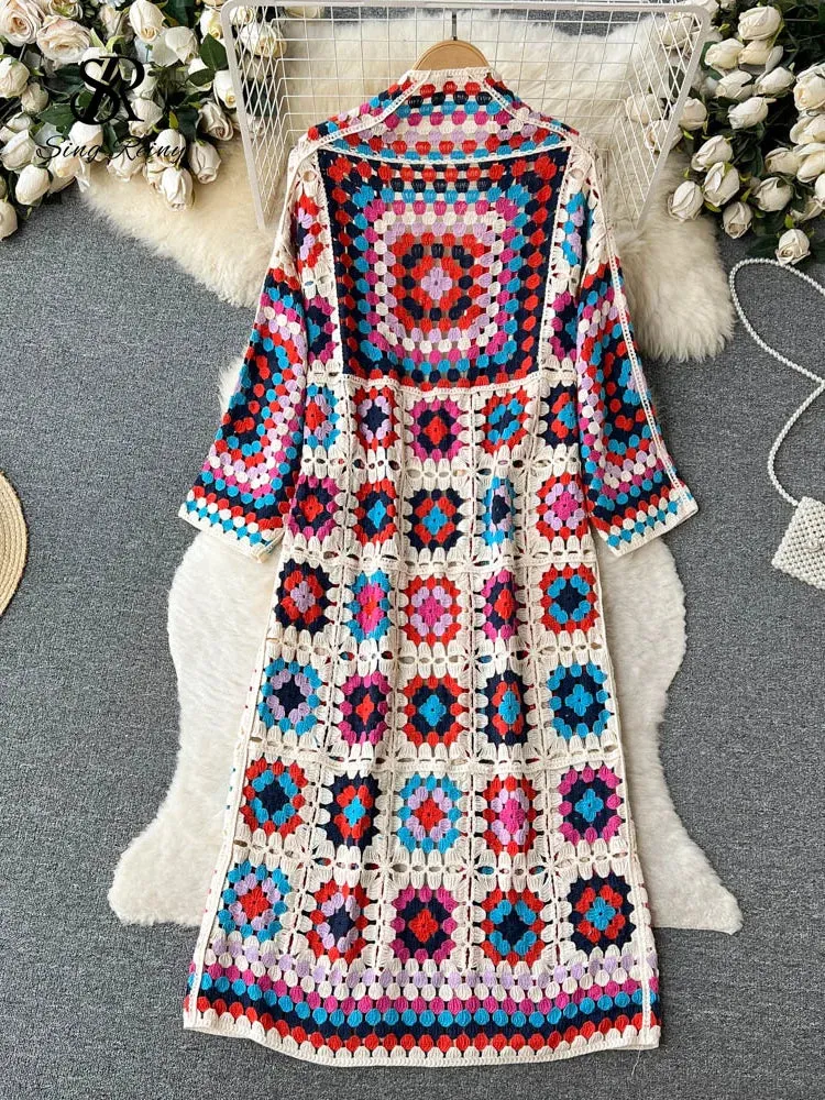 Boho , Bohemian , Vintage  Long Cardigan