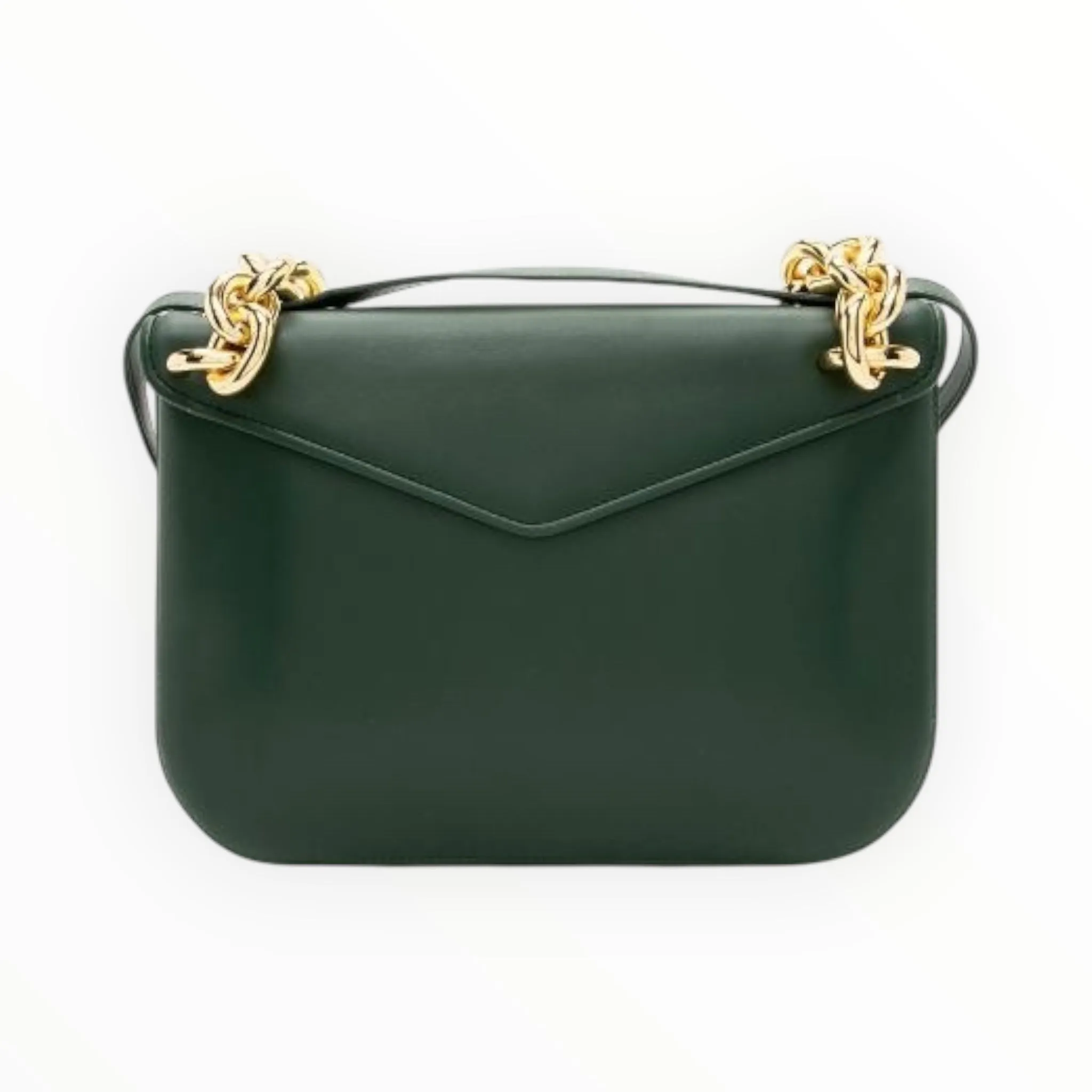 Bottega Veneta Mount Envelope Shoulder Bag - Forest Green - Size W27cm x  H20cm x D4cm