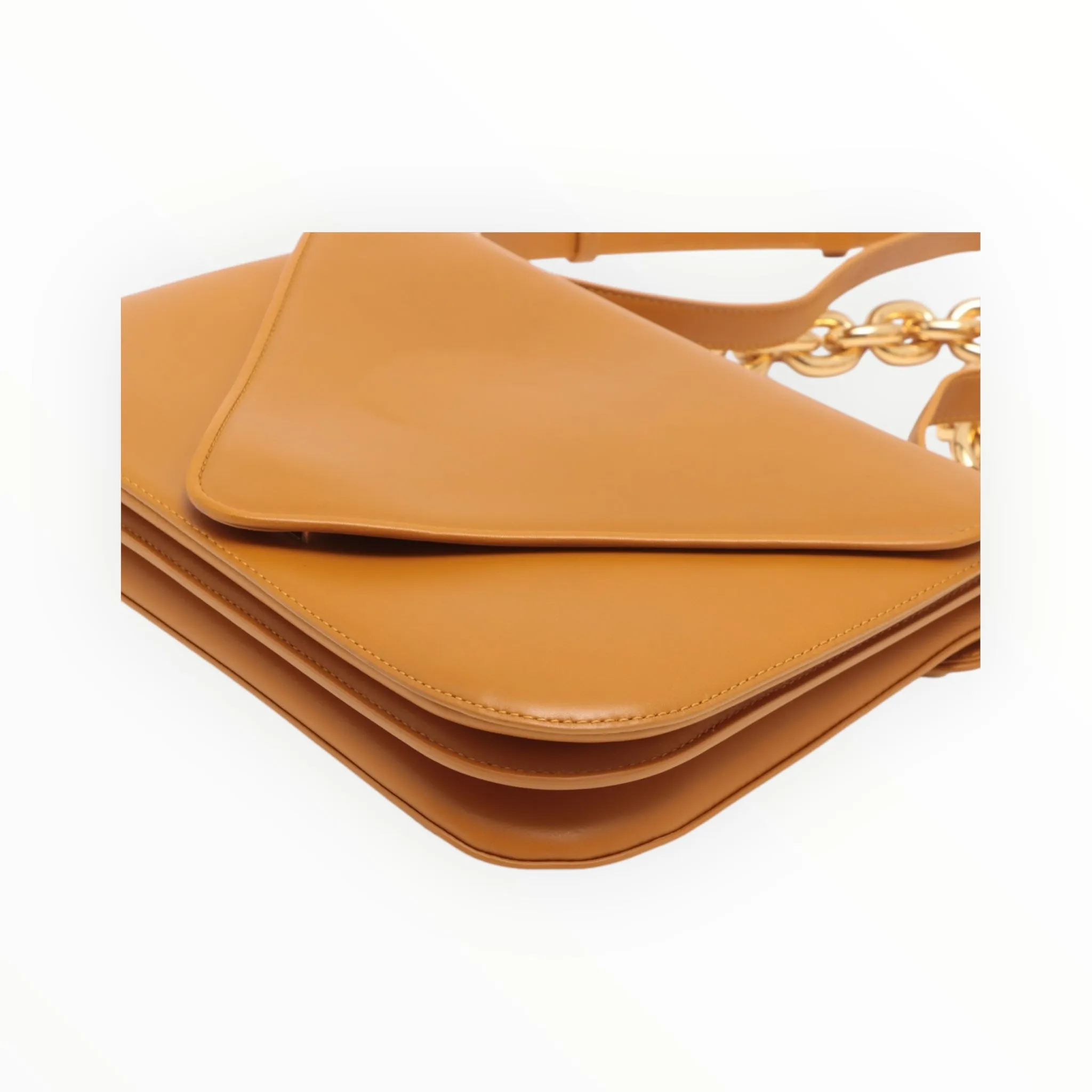 Bottega Veneta Mount Envelope Shoulder Bag - Sunshine - Size W27cm x  H20cm x D4cm