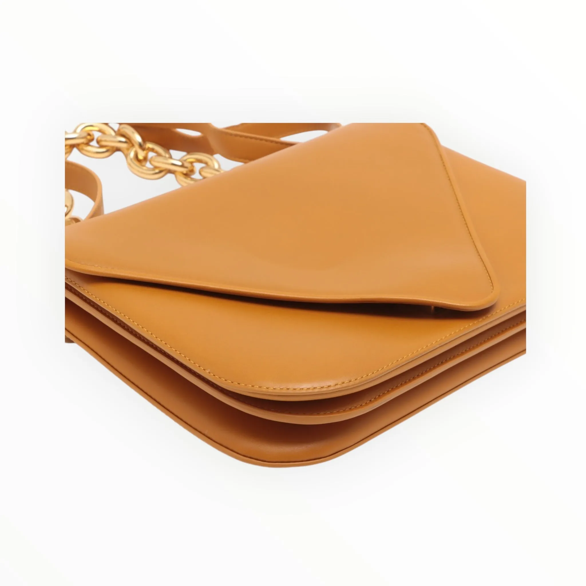 Bottega Veneta Mount Envelope Shoulder Bag - Sunshine - Size W27cm x  H20cm x D4cm
