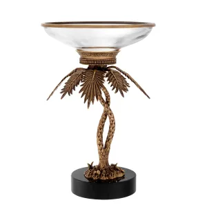 Bowl On Base Lindroth - Vintage Brass Finish
