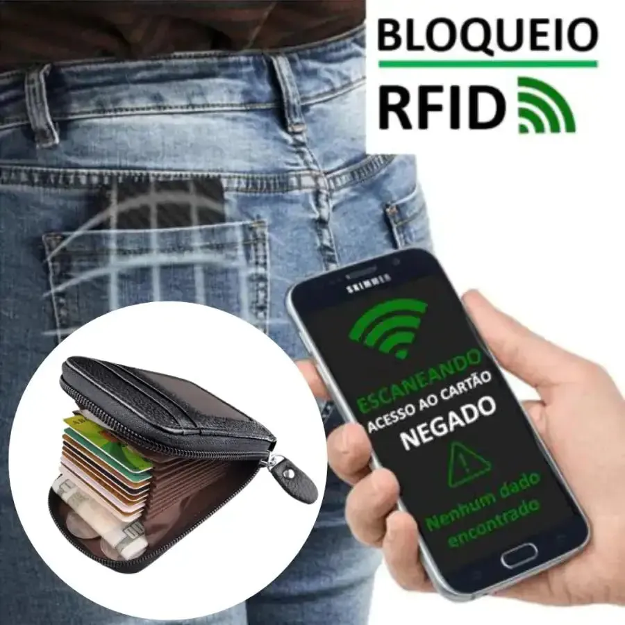 Brasil Gabana Men's Leather Compact Cardholder Wallet
