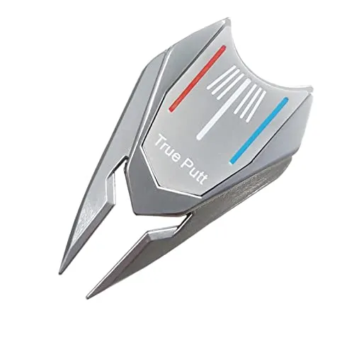 CALADNIS Divot Repair Fork Golf Ball Marker Golf Accessories Detachable Golfer Silver