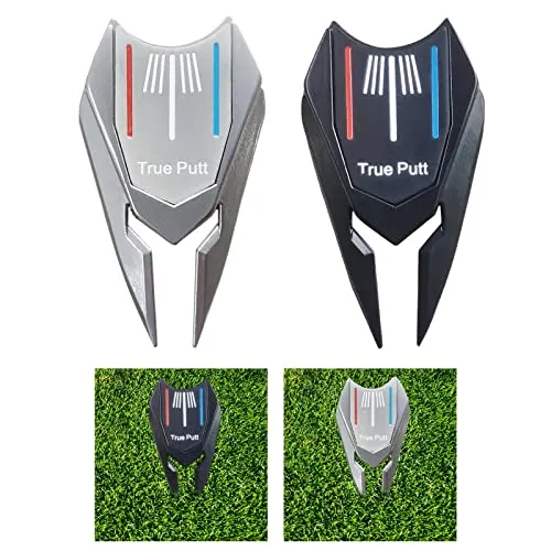 CALADNIS Divot Repair Fork Golf Ball Marker Golf Accessories Detachable Golfer Silver