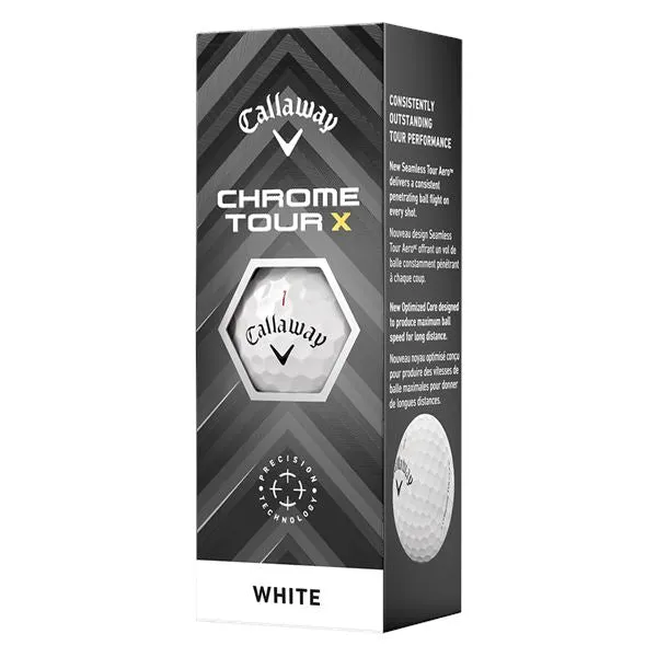 Callaway Chrome Tour X White Golf Balls 12Pk