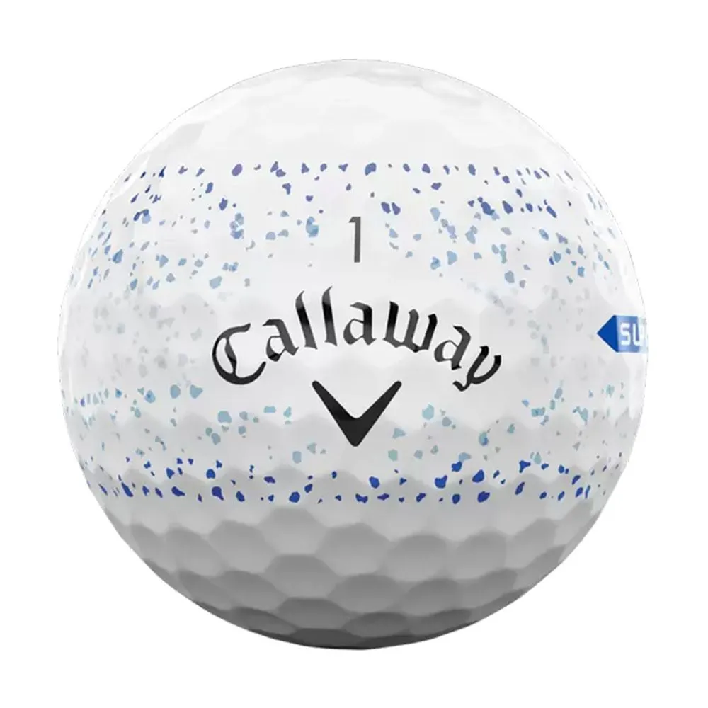 Callaway Supersoft Splatter 360 Golf Balls - White/Blue