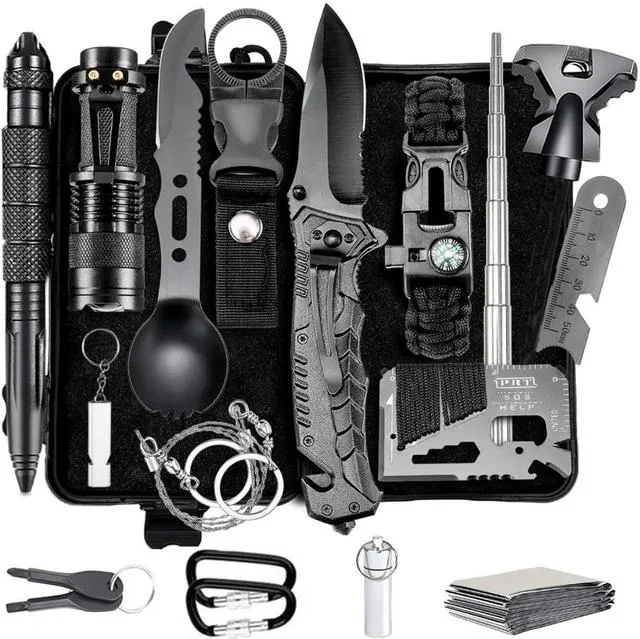 Camping & Survival tools Kit - 16 units in 1 pack