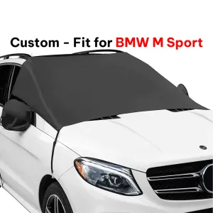 Car Windshield Snow Cover, Custom-Fit For Car, Large Windshield Cover for Ice and Snow Frost with Removable Mirror Cover Protector, Wiper Front Window Protects Windproof UV Sunshade Cover WAKO235