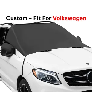 Car Windshield Snow Cover, Custom-Fit For Car, Large Windshield Cover for Ice and Snow Frost with Removable Mirror Cover Protector, Wiper Front Window Protects Windproof UV Sunshade Cover WAMY235