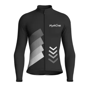 Celestial Grid | Charcoal Gray Male Long Sleeves Jersey