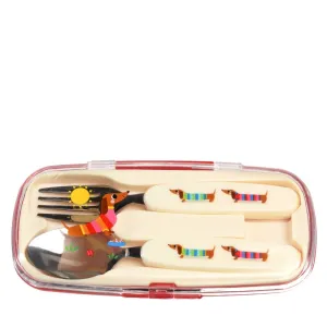Children's Cutlery Set - Sausage Dog