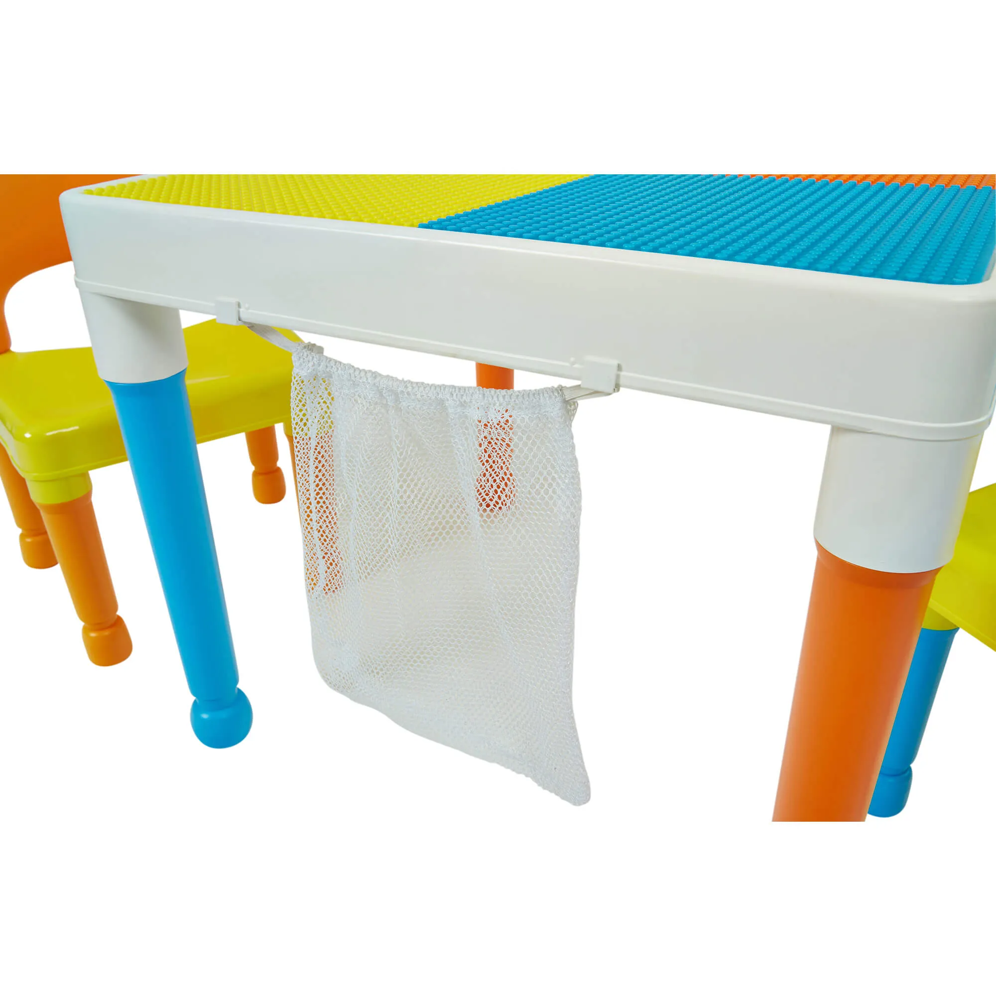 Children's Multipurpose Activity Table & 2 Chairs Set | Lego Board | Storage Bag