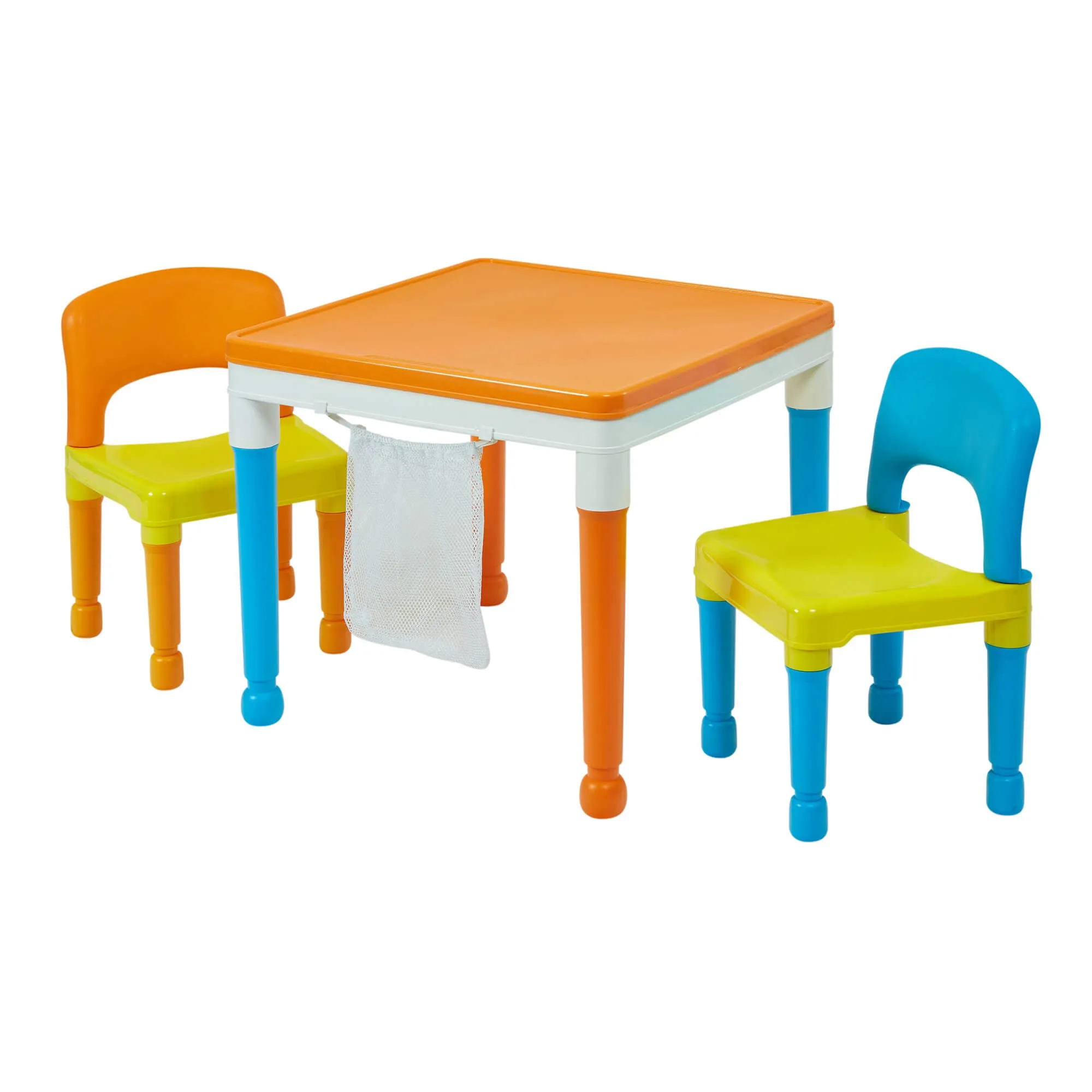 Children's Multipurpose Activity Table & 2 Chairs Set | Lego Board | Storage Bag