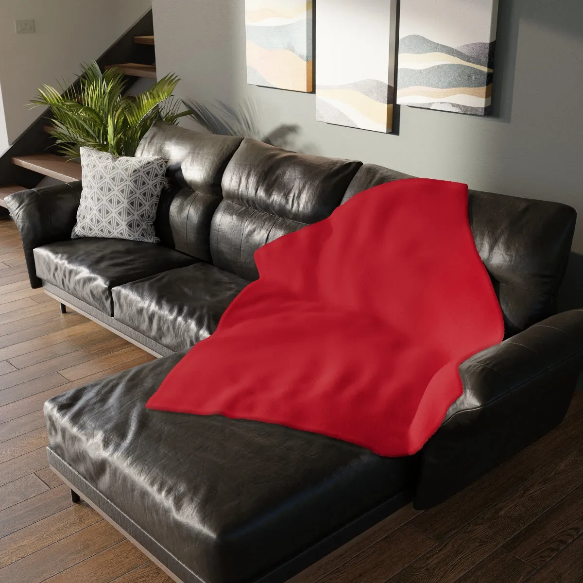 Christmas Dog Velveteen Minky Blanket (Two-sided print)