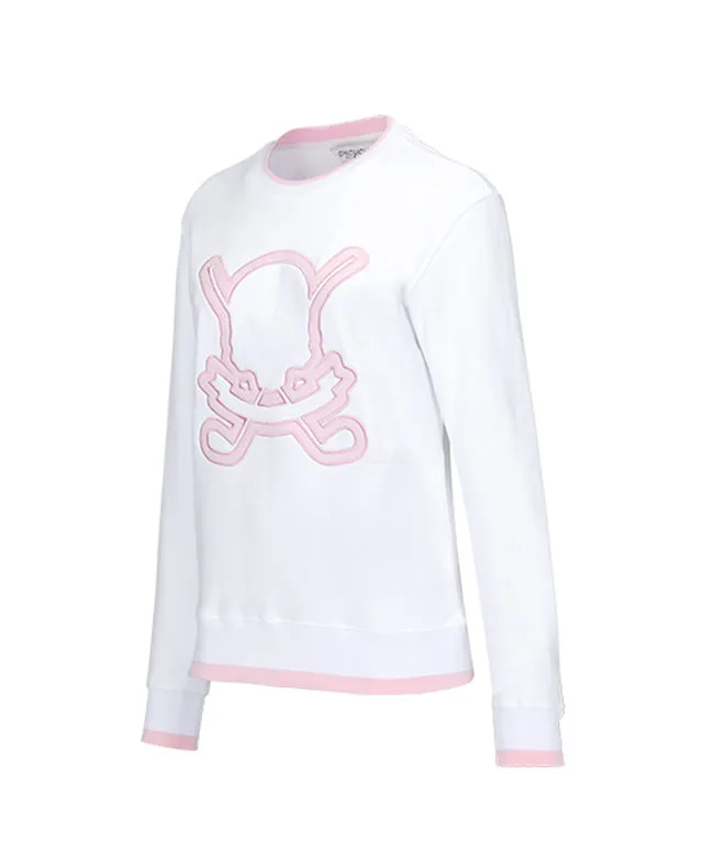 CHUCUCHU Pastel Skull Line Top - White