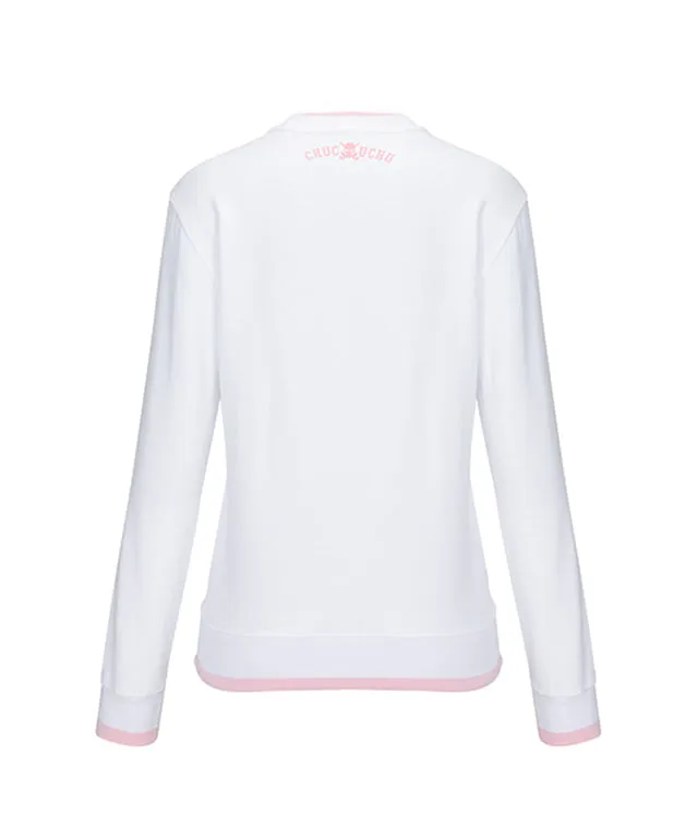 CHUCUCHU Pastel Skull Line Top - White