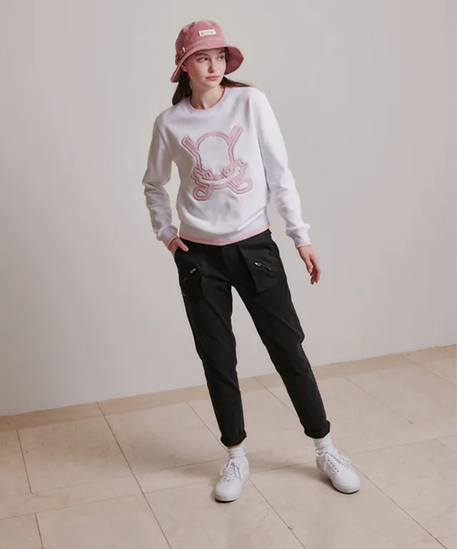 CHUCUCHU Pastel Skull Line Top - White