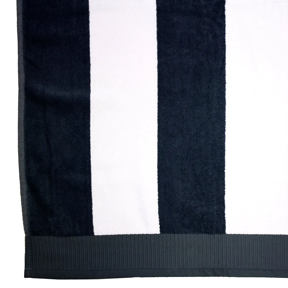 Classic Stripe Beach Towel - Navy